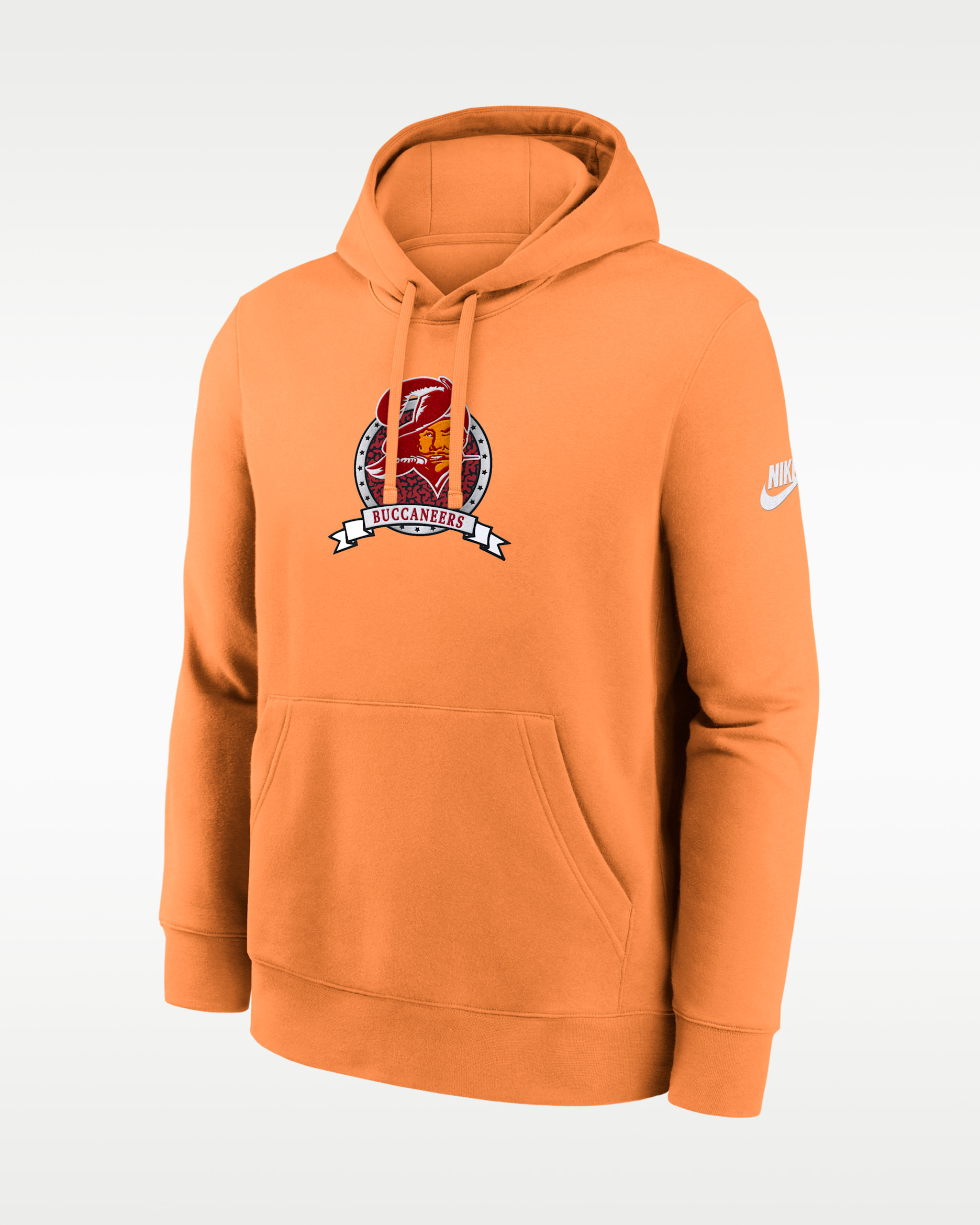 Nike 刺繍ロゴワッペン ゴールド/縁レッド Tampa Bay Buccaneers Rewind Club Men's Nike NFL Pullover Hoodie